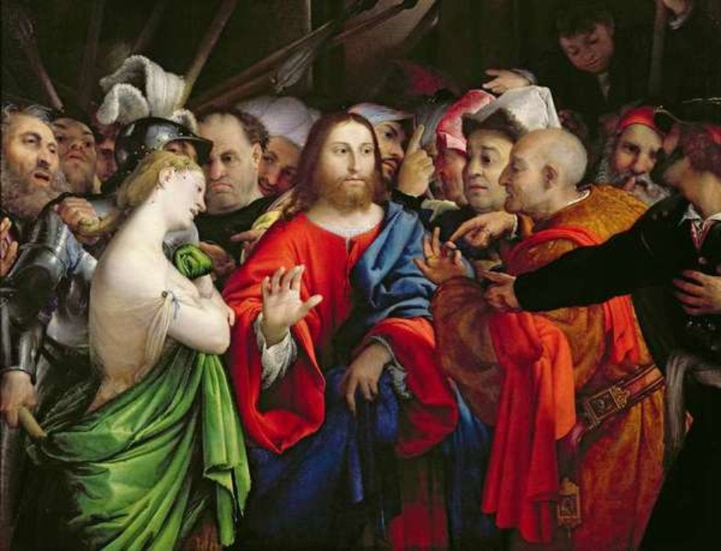 Detail of Christ and the Adulteress, c.1527-29 by Lorenzo Lotto