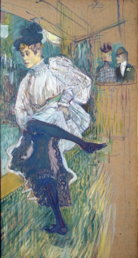 Detail of Jane Avril Dancing, c.1892 by Henri de Toulouse-Lautrec