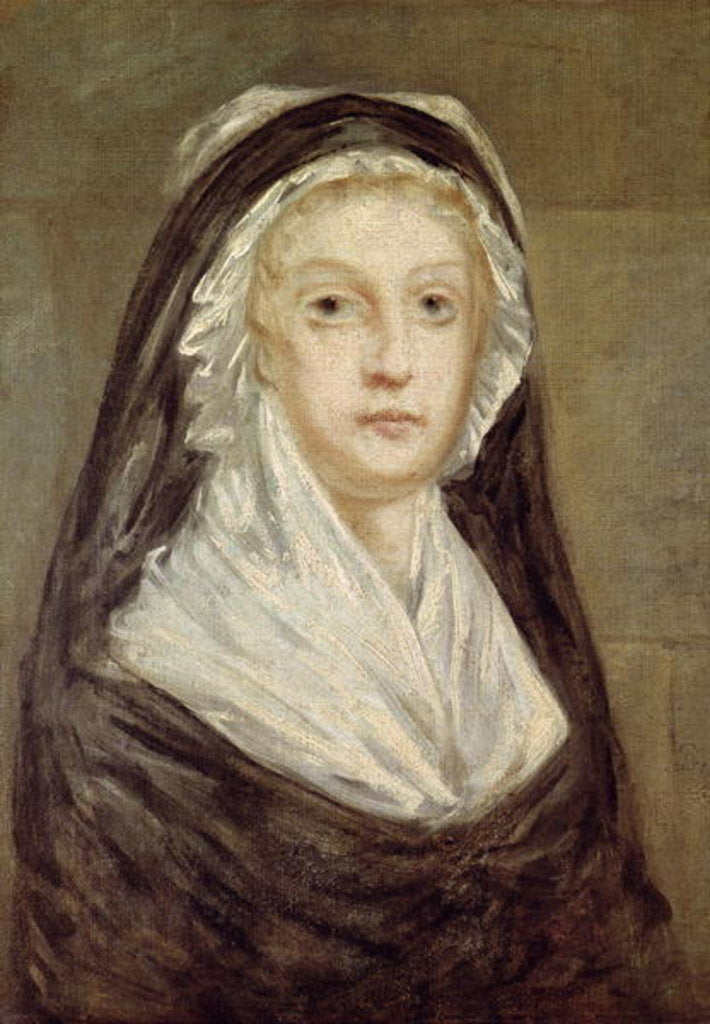 Detail of Marie Antoinette at the Conciergerie, after a painting by Alexandre Kucharski c.1792-99 by Sophie Prieur