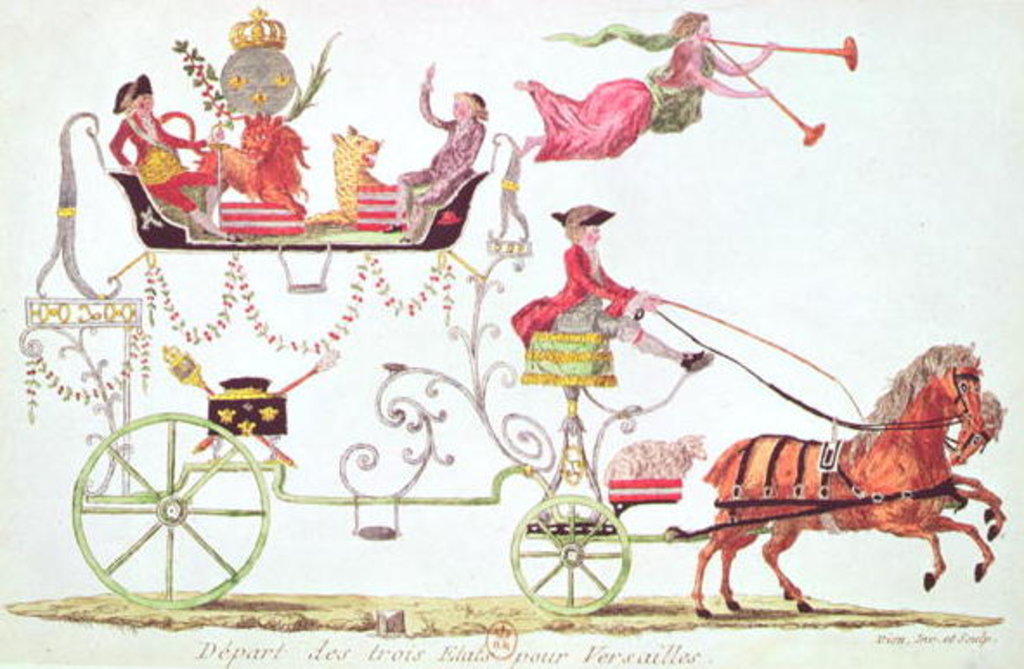 Detail of Departure of the Three Orders for Versailles, 3rd May 1789 by French School