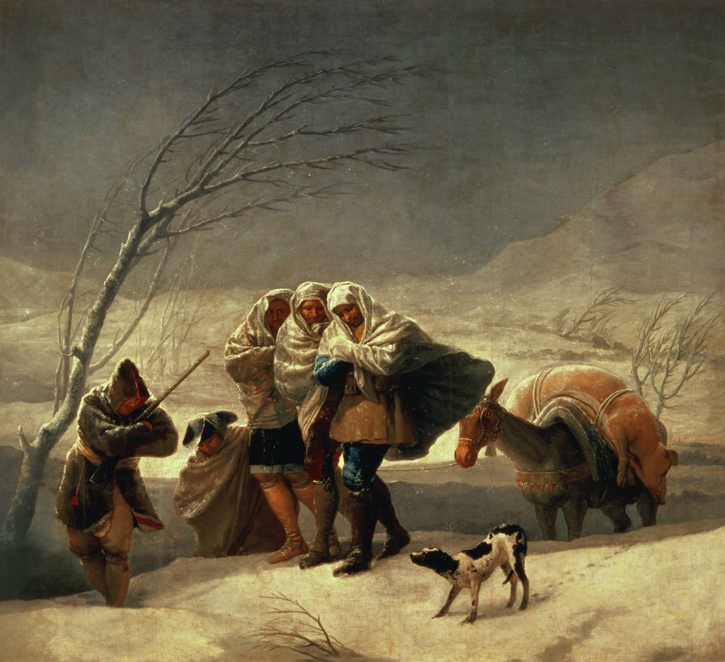 Detail of The Snowstorm, 1786-87 by Francisco Jose de Goya y Lucientes