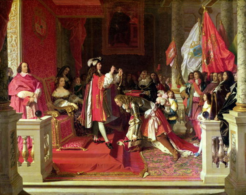 Detail of Philip V of Spain making Marshal James Fitzjames, Duke of Berwick, a Cavalier of the Golden Fleece after the Battle of Almansa, 1818 by Jean Auguste Dominique Ingres