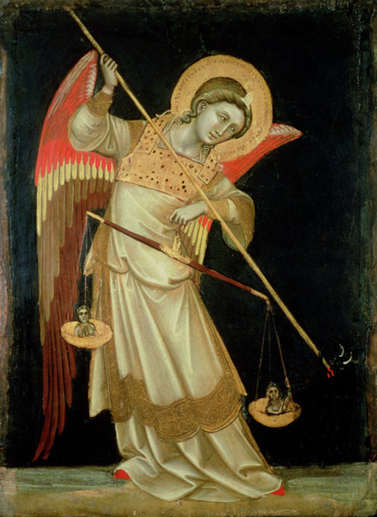 Detail of An Angel Weighing a Soul, c.1348-55 by Ridolfo di Arpo Guariento