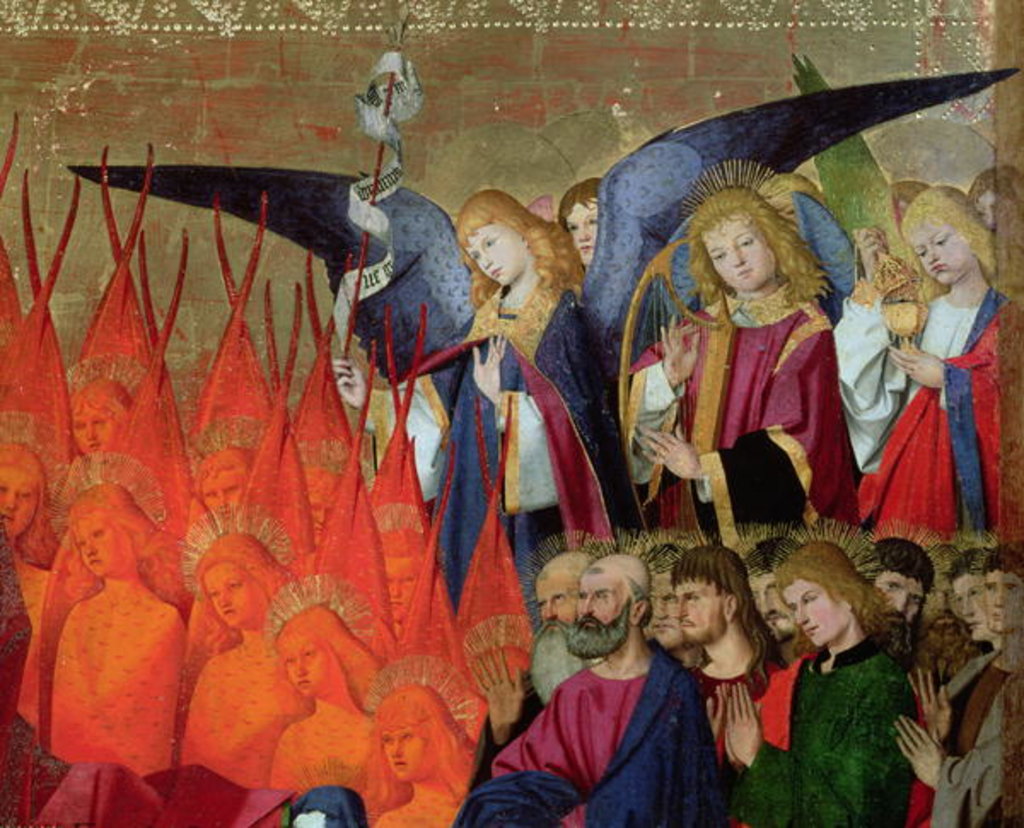 Detail of An Angel by Enguerrand Quarton