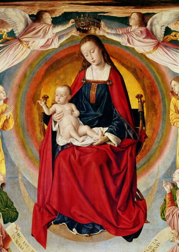 Detail of The Coronation of the Virgin by (fl.c.1483-c.1529) Master of Moulins