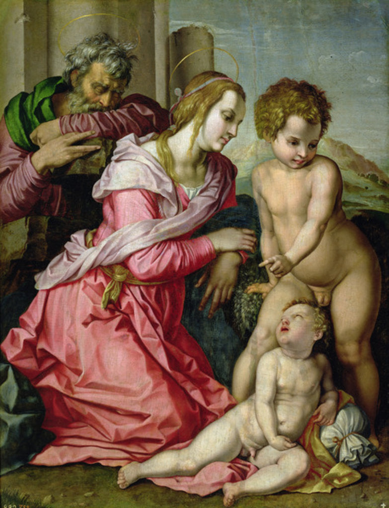 Detail of The Holy Family by Jacopo Pontormo