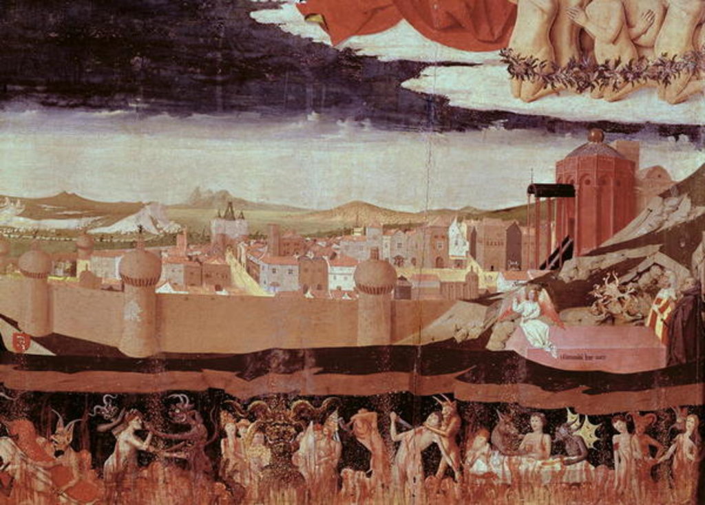 Detail of The Damned in Hell by Enguerrand Quarton