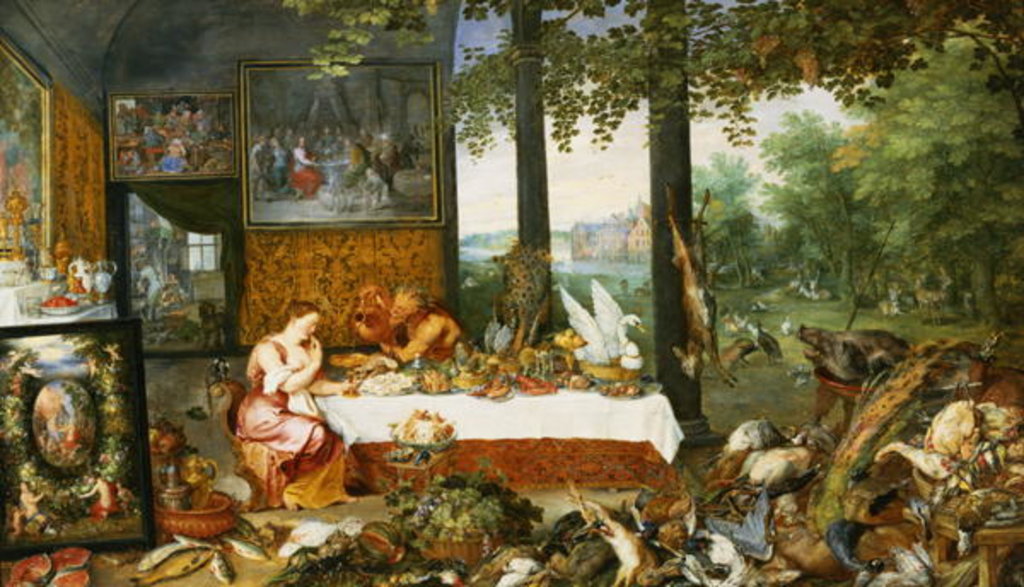 Detail of The Sense of Taste, 1618 by Jan & Rubens P.P. Brueghel