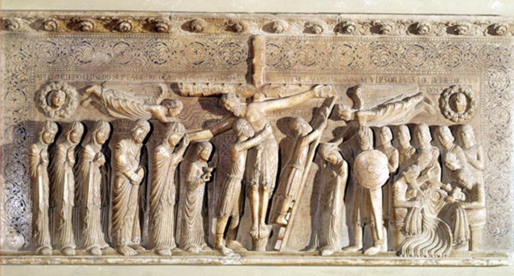 Detail of Relief panel depicting the Deposition, 1178 by Benedetto Antelami