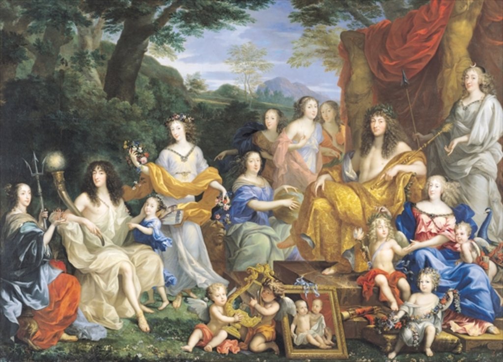 Detail of The Family of Louis XIV 1670 by Jean Nocret