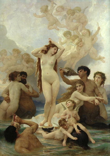 Detail of The Birth of Venus, 1879 by William-Adolphe Bouguereau