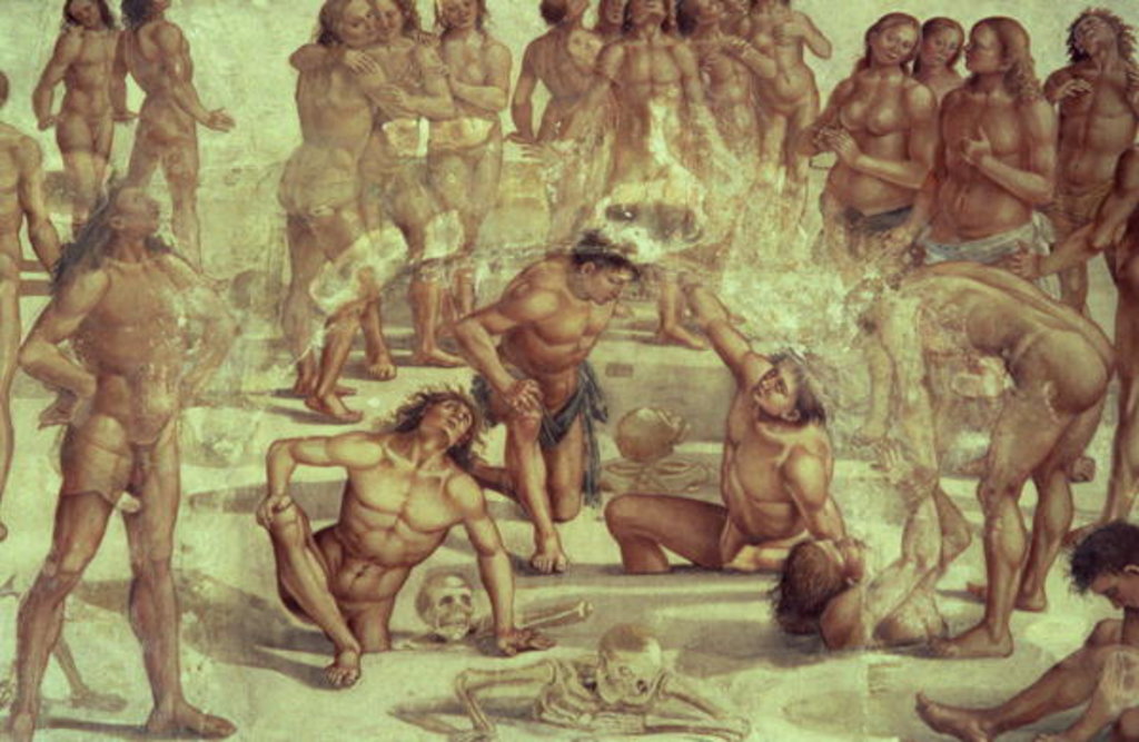Detail of The Resurrection of the Flesh by Luca Signorelli