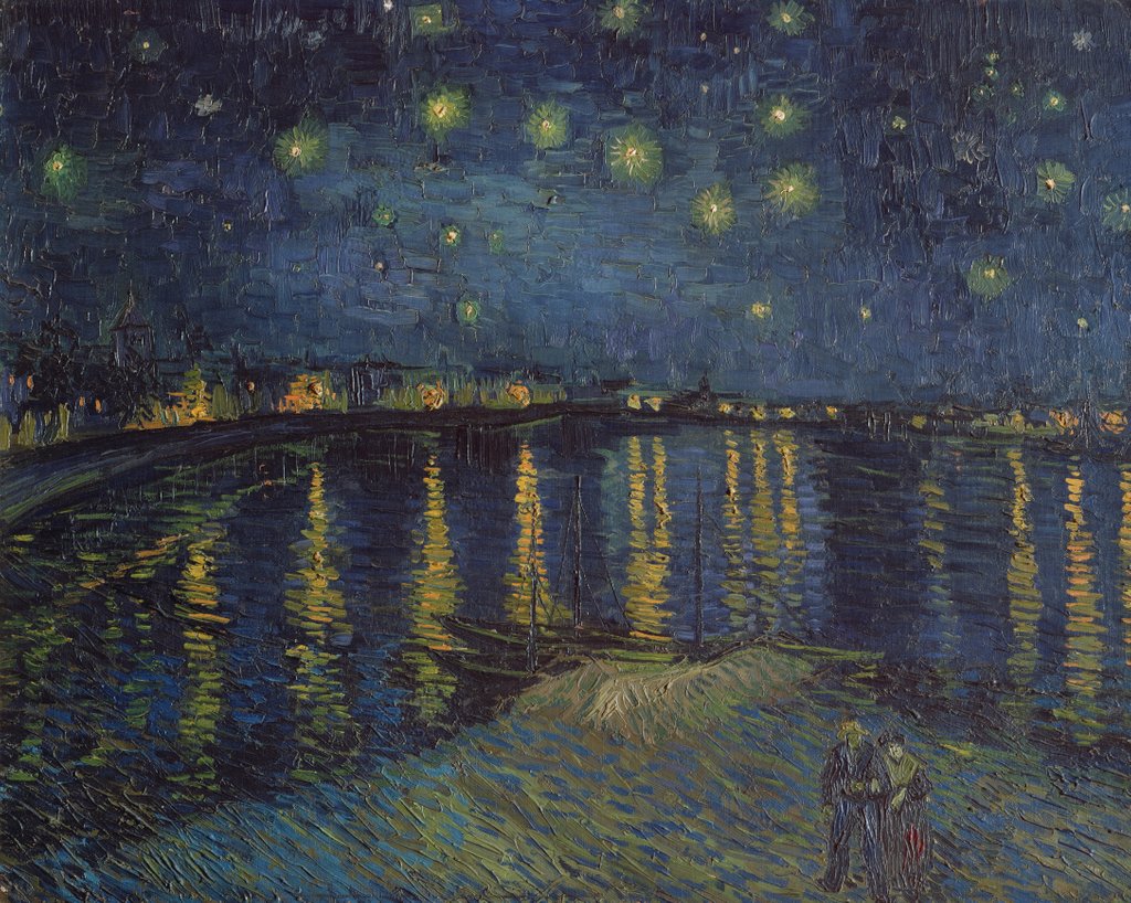 Detail of Starry Night over the Rhone, 1888 by Vincent van Gogh