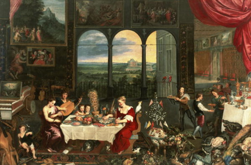 Detail of Taste, Hearing and Touch, 1618 by Jan the Elder Brueghel