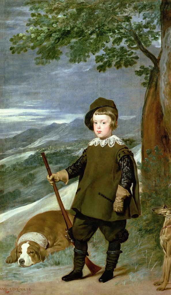 Detail of Prince Balthasar Carlos Dressed as a Hunter, 1635-36 by Diego Rodriguez de Silva y Velazquez
