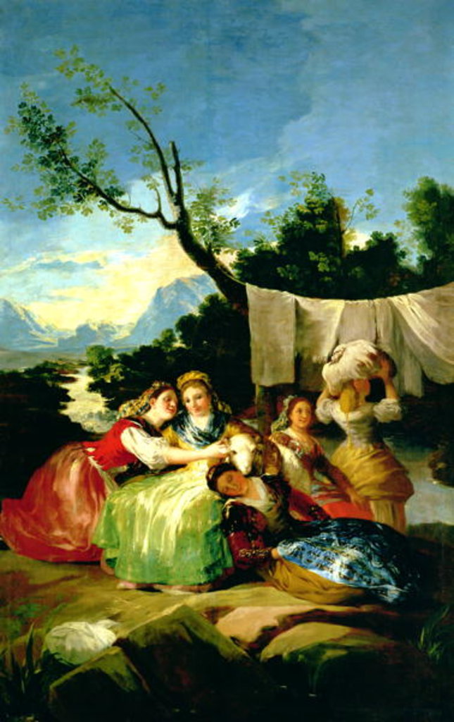 Detail of The Washerwomen, before 1780 by Francisco Jose de Goya y Lucientes