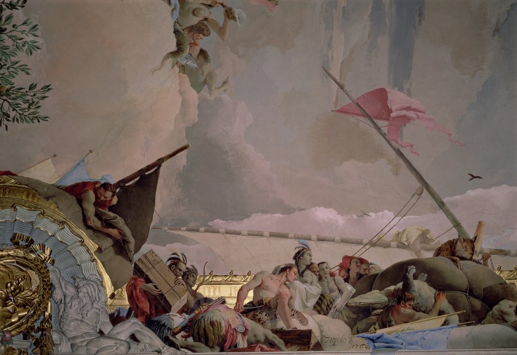 Detail of America, detail from The Glory of Spain II by Giovanni Battista Tiepolo