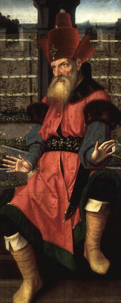 Detail of The Prophet Zachary by Jan II Provost