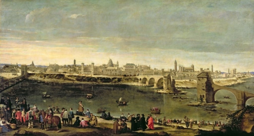 Detail of View of the City of Zaragoza by Juan Bautista Martinez del Mazo