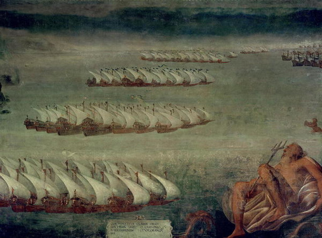 Detail of The Battle of Lepanto, 7th October 1571 by Luca Cambiaso