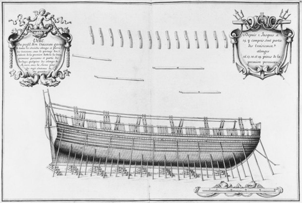 Detail of rofile of a vessel by French School