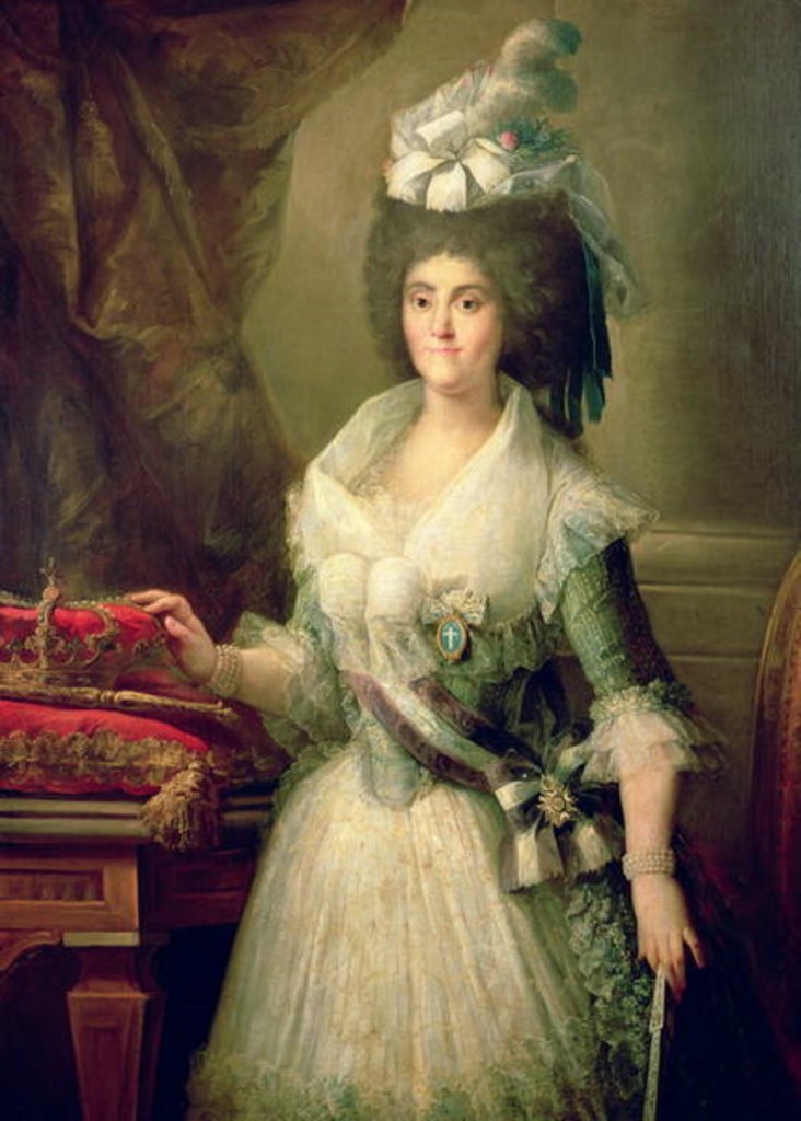 Detail of Portrait of Queen Maria Luisa by Mariano Salvador de Maella