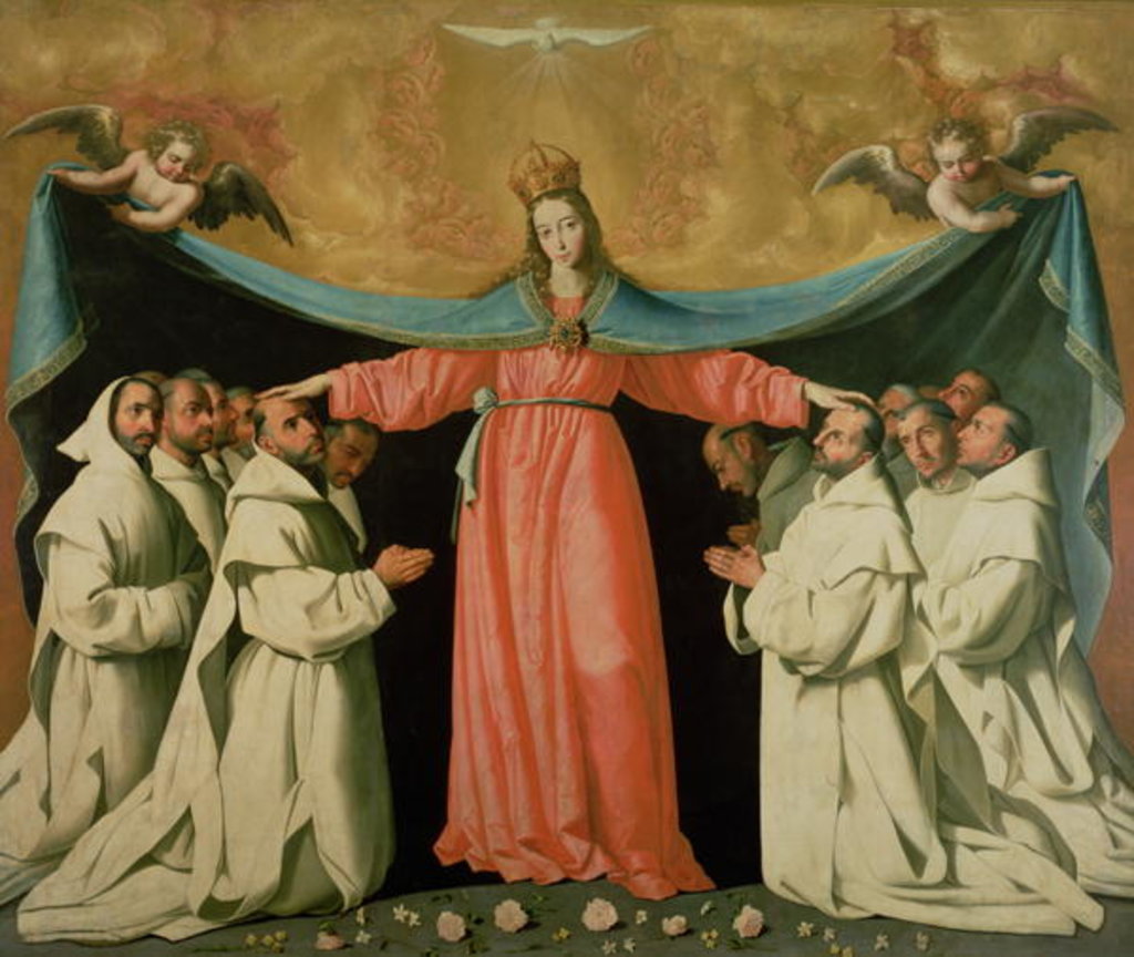 Detail of Virgin of the Misericordia Sheltering the Carthusians, c.1629 by Francisco de Zurbaran