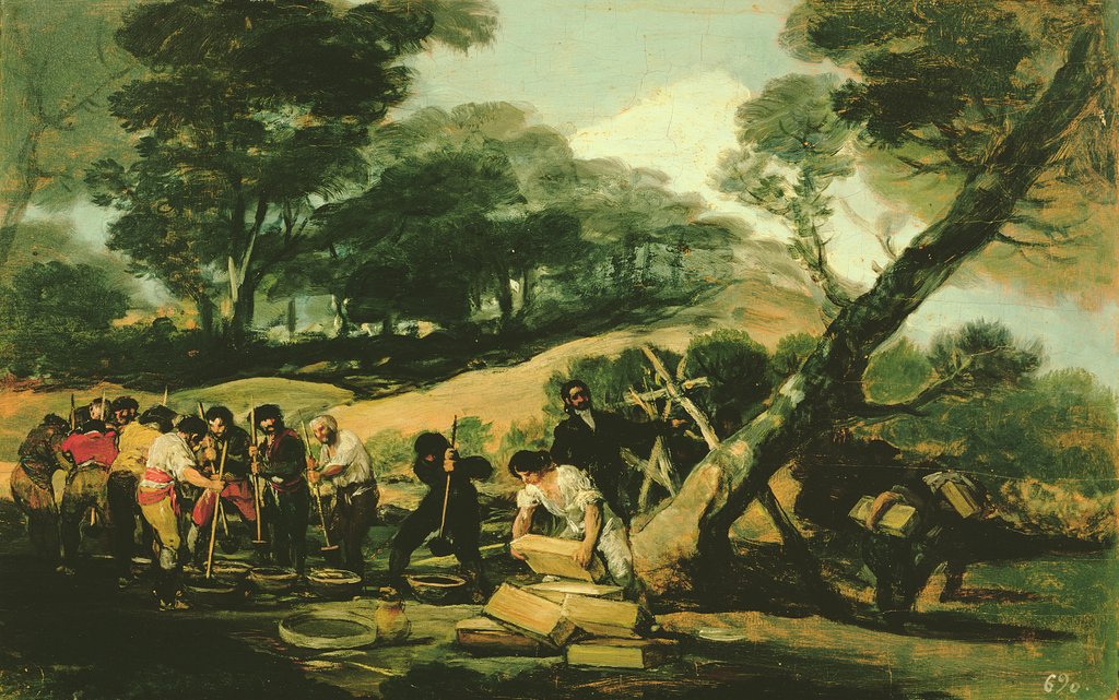 Detail of Clandestine Manufacture of Gunpowder, 1812-13 by Francisco Jose de Goya y Lucientes