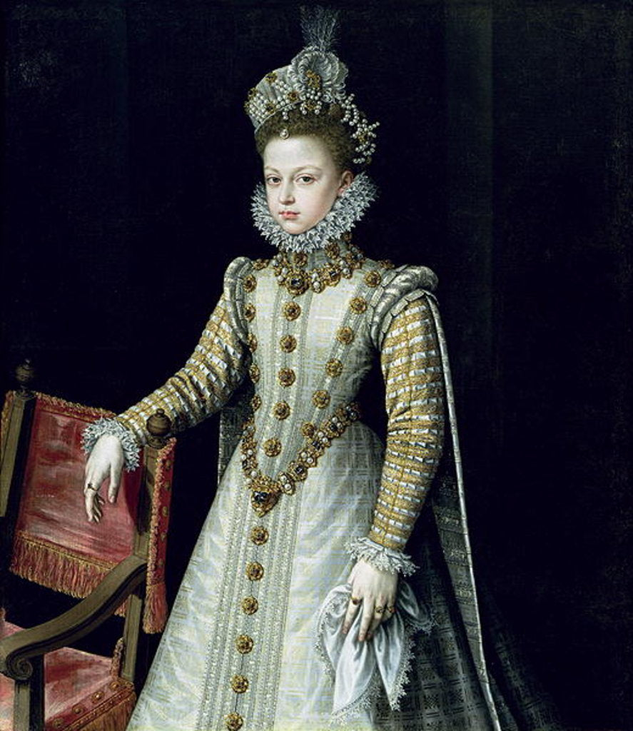 Detail of The Infanta Isabel Clara Eugenie 1579 by Alonso Sanchez Coello