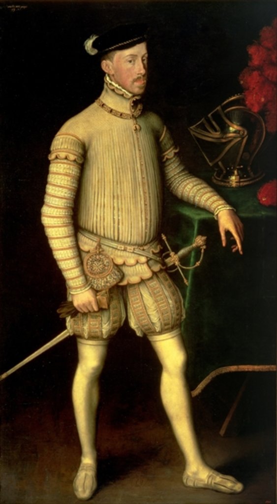 Detail of Portrait of Emperor Maximilian II 1557 by Anthonis van Dashorst Mor