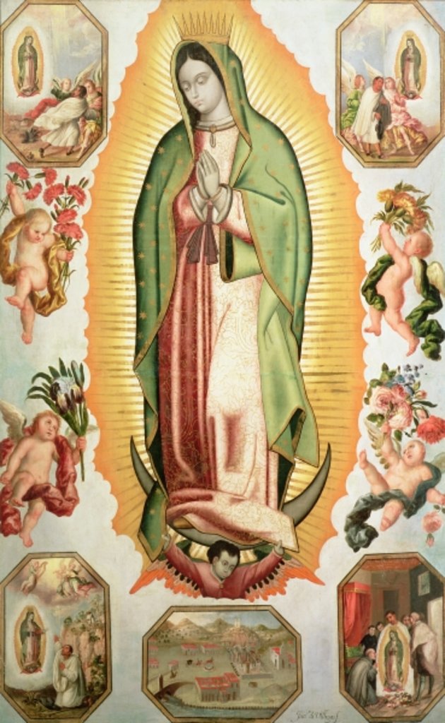 Detail of The Virgin of Guadalupe by Juan de Villegas