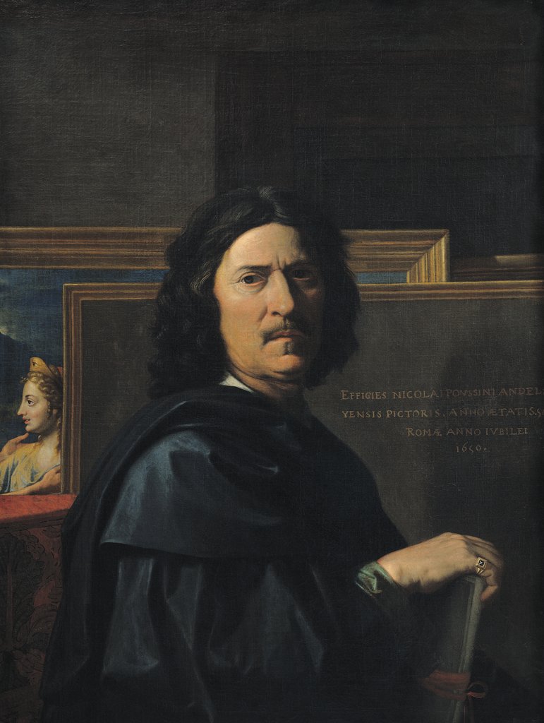 Detail of Portrait of the Artist, 1650 by Nicolas Poussin