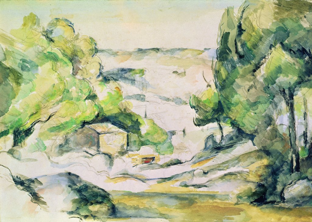 Detail of Countryside in Provence by Paul Cezanne