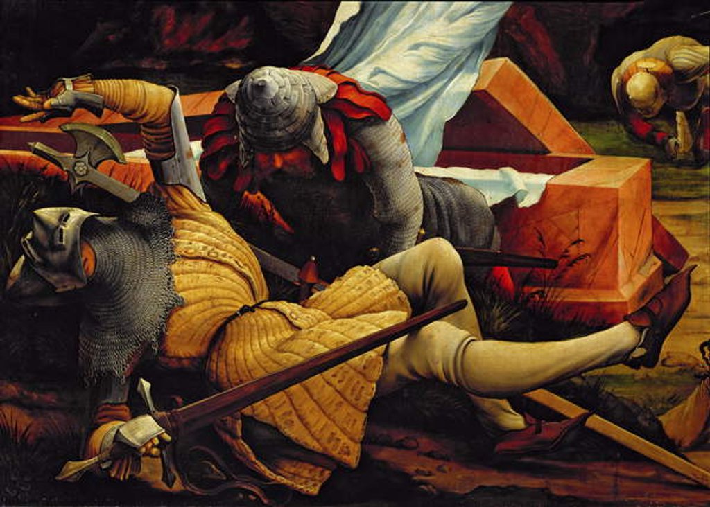 Detail of Soldiers Guarding Christ's Tomb at the Resurrection by Matthias Grunewald