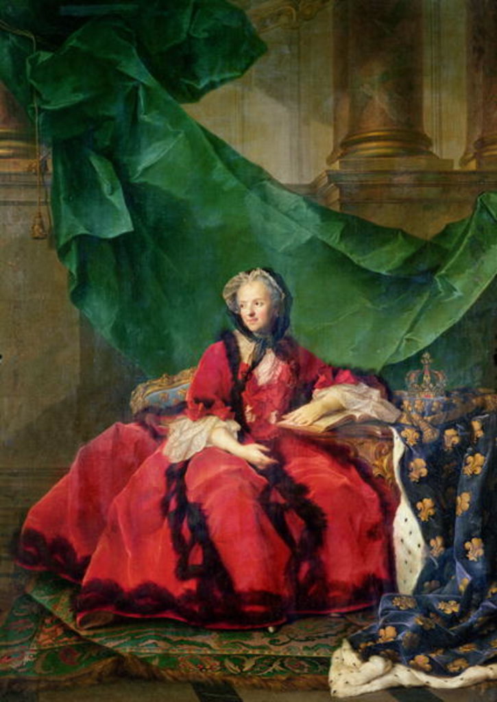 Detail of Portrait of Maria Leszczynska in Daily Dress by Jean-Marc Nattier