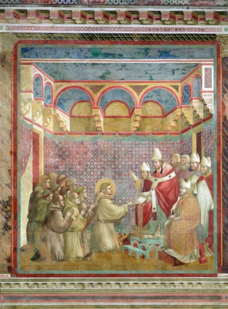 Detail of St. Francis Receives Approval of his `Regula Prima' from Pope Innocent III in 1210, 1297-99 by Giotto