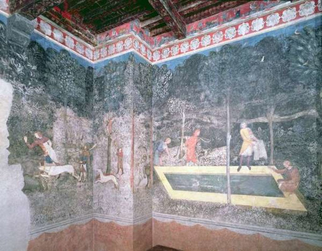 Detail of View of the Stag Room, 1343 by French School