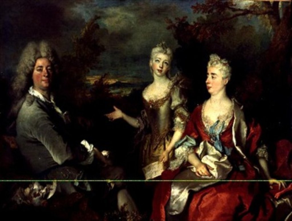 Detail of Family Portrait, c.1710 by Nicolas de Largilliere