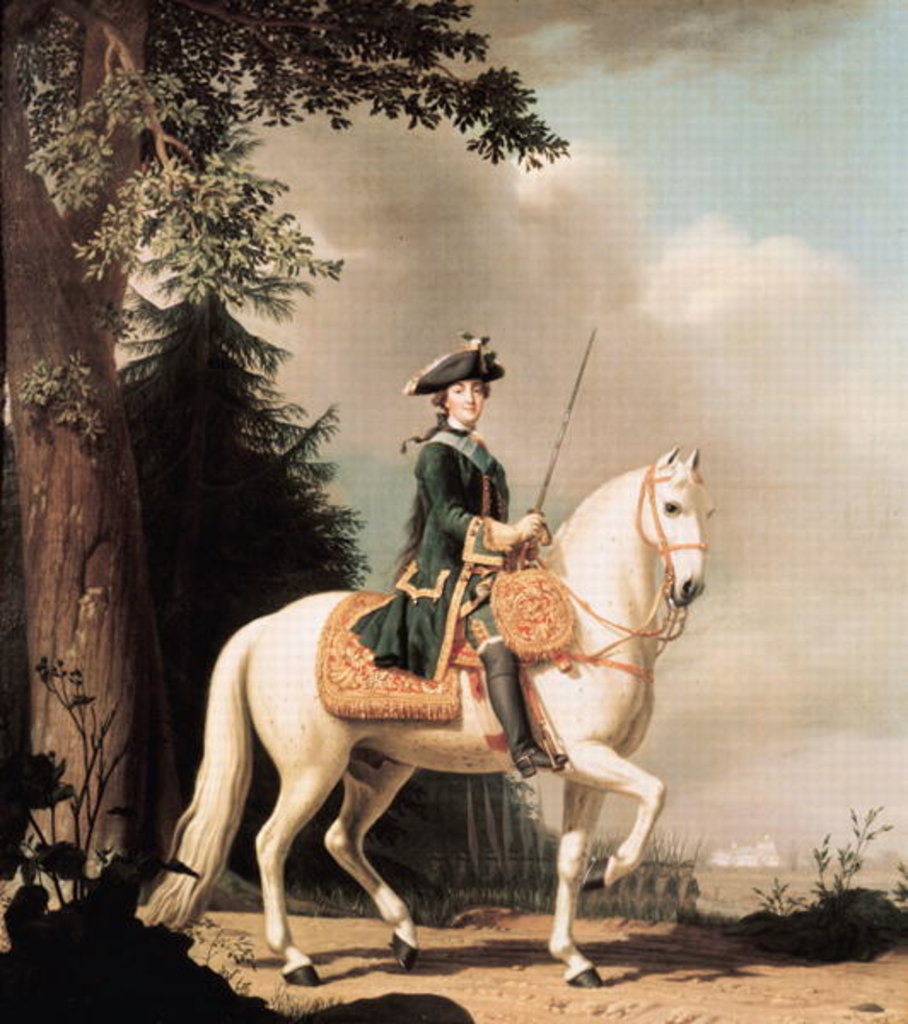 Detail of Equestrian Portrait of Catherine II, the Great, of Russia by Vigilius Erichsen