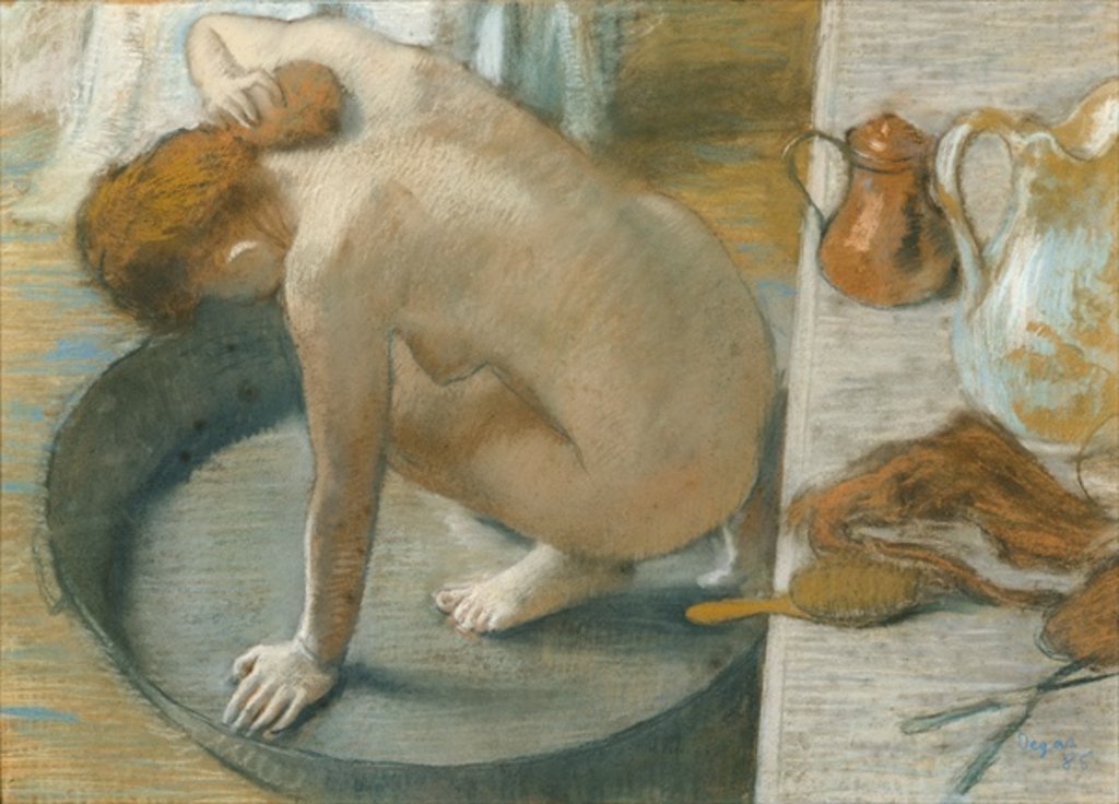 Detail of The Tub, 1886 by Edgar Degas
