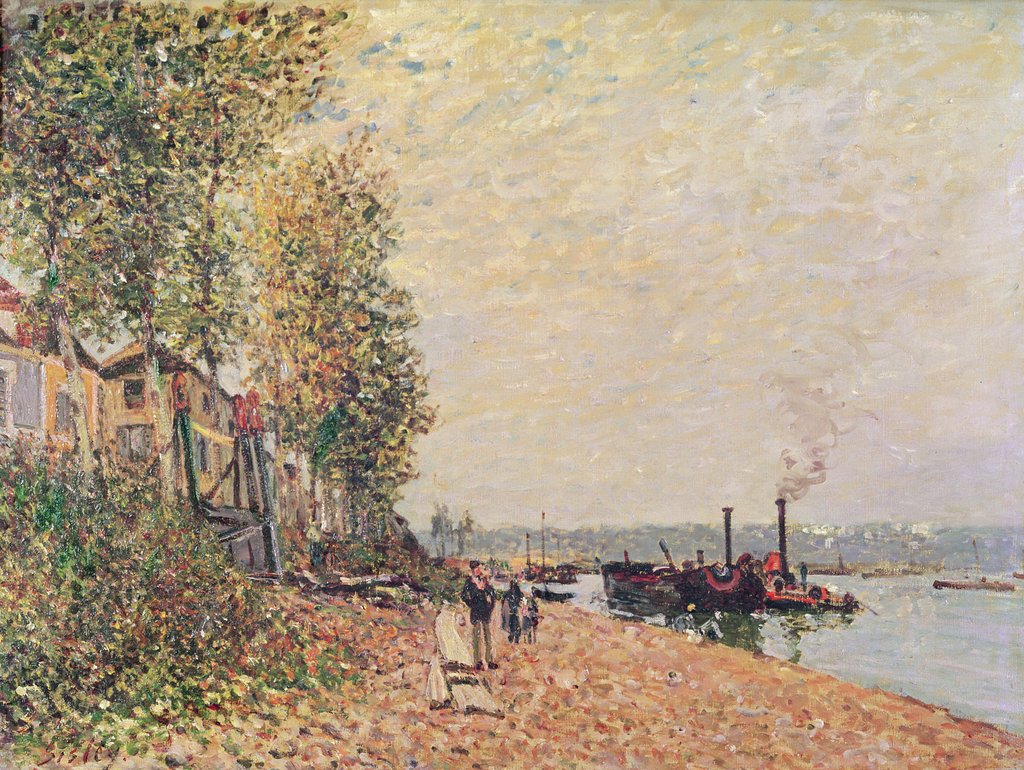 Detail of Steam Boats on the Loing at Saint-Mammes, 1877 by Alfred Sisley