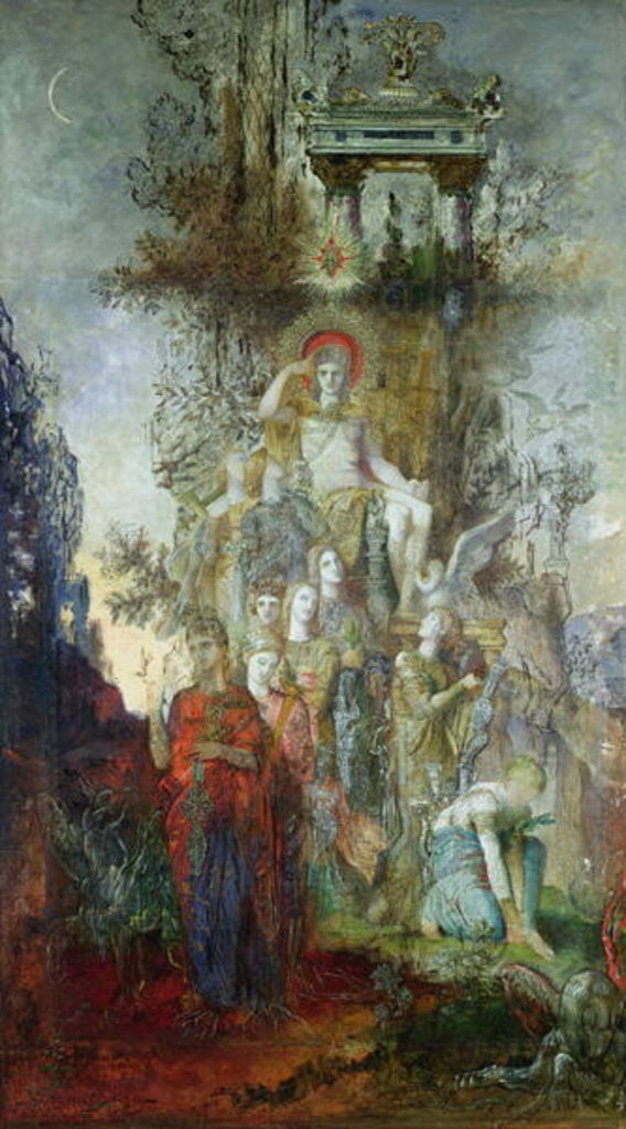 Detail of The Muses Leaving their Father Apollo to Go Out and Light the World, 1868 by Gustave Moreau