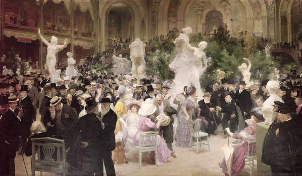 Detail of Friday at the French Artists' Salon, 1911 by Jules Alexandre Gruen or Grun