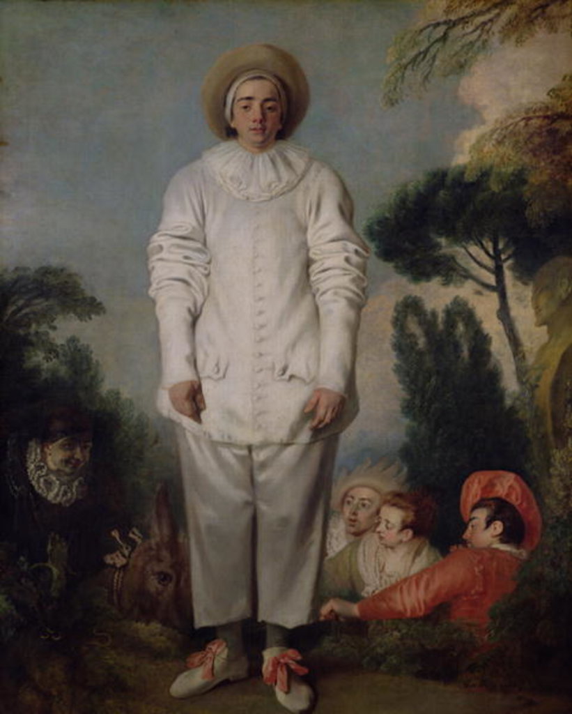 Detail of Pierrot, c.1718-19 by Jean Antoine Watteau