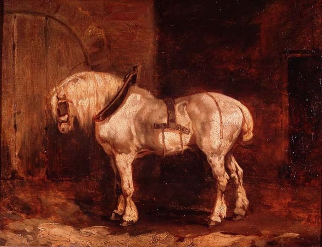 Detail of A Cart-Horse by Theodore Gericault