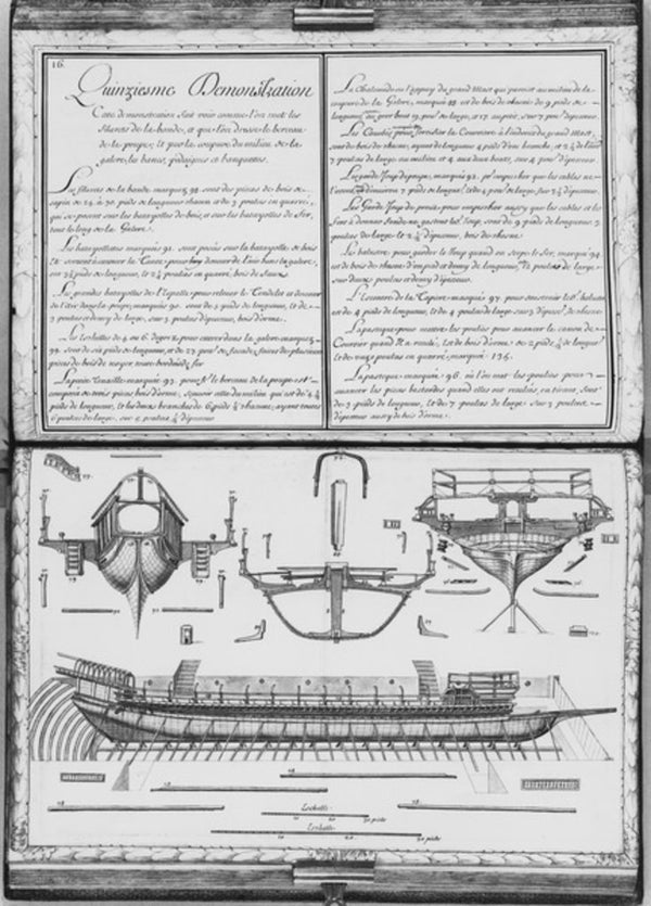 Demonstratio onstruction of a galley with the prow and the stern, fifteenth ...