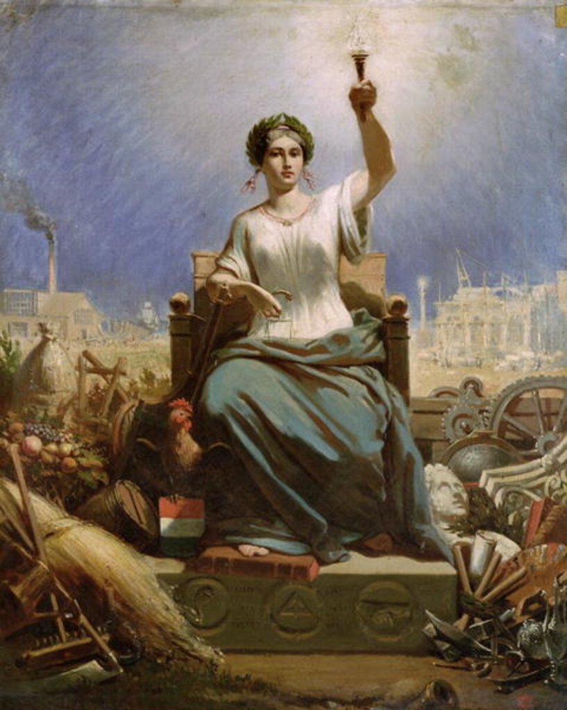 Detail of France Illuminating the World by Ange-Louis Janet