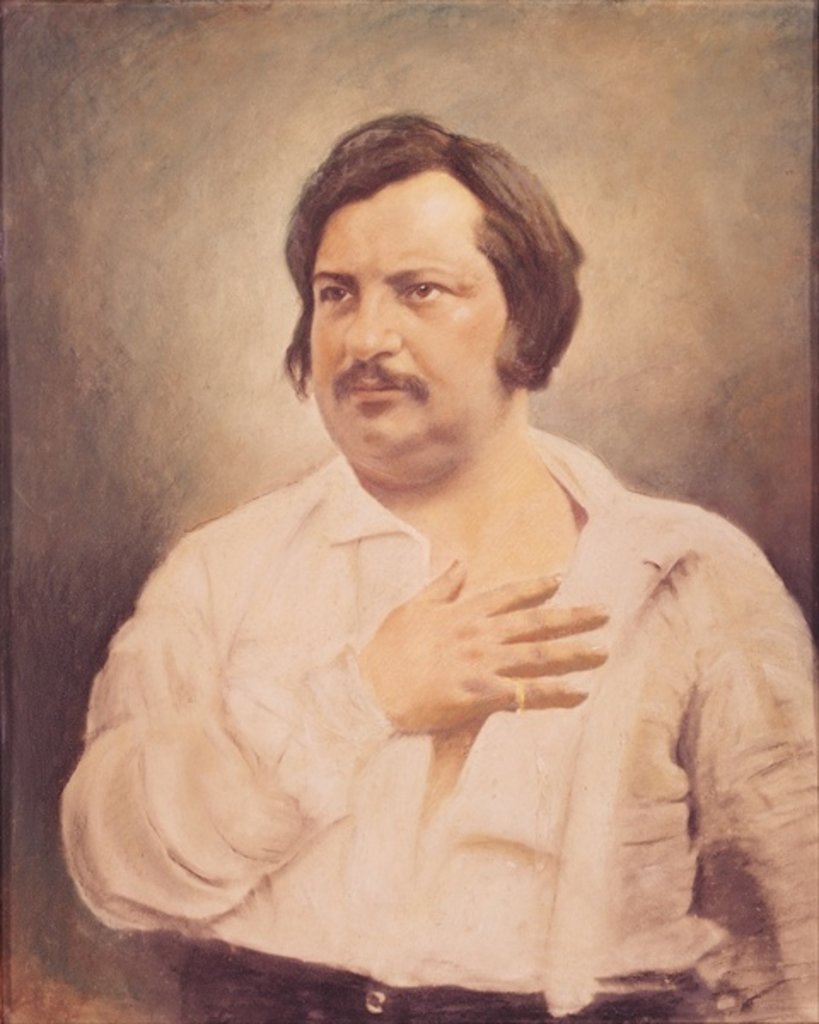 Detail of Portrait of Honore de Balzac after a daguerreotype by Nadar
