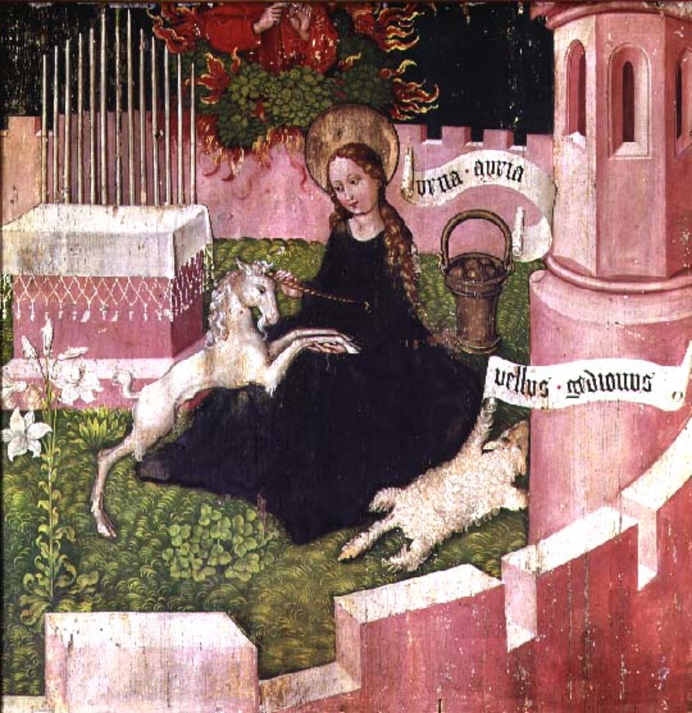 Detail of Altarpiece of the Dominicans: The Mystical Hunt, c.1470-80 by Martin Schongauer