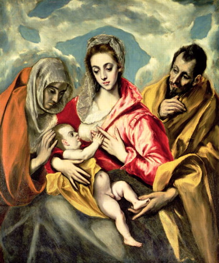 Detail of Virgin and Child with SS. Anne and Joseph, 1587-96 by El Greco
